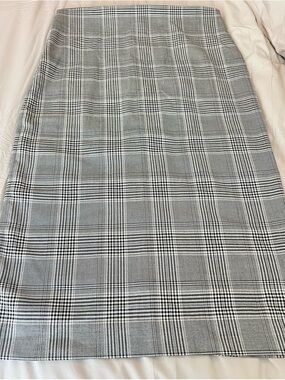 Zara Gray Plaid Pencil Skirt
